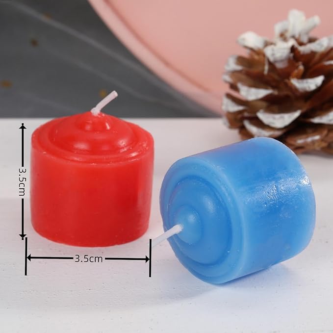 Tea Candles Round Romantic Candle Tealight Small Sweet Wedding Party 12 Pack Home 2-2.5 Hours Burn Time Votive Parties Bulk Birthday Halloween Emergency Family Dinner Hotel Ktv Bar (Pink)