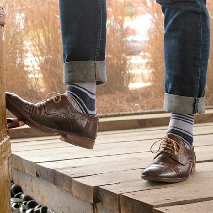 Pierre Henry Over the Calf Socks for Men (3 pairs) | Cotton Over the Calf Dress Socks | Long Socks Designed to Stay up 12+ hr