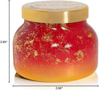 Capri Blue Glimmer Petite Signature Jar Candle - Apple Cider Social Scented Candle with Ombre Glass Candle Holder - Luxury Aromatherapy Candle - Red and Gold (8 oz)