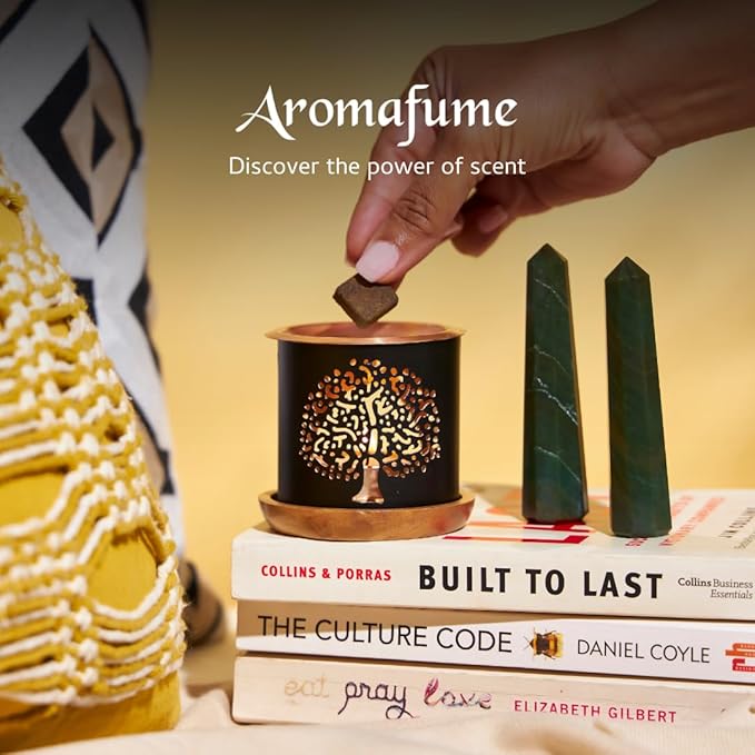 Palo Santo Incense Bricks Gift Set with Exotic Burner | 12 Bricks | Aromatherapy | Smudging | Air fresheners for Home | Meditation Accessories