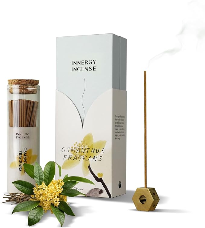 Energize & Uplift - Innergy Osmanthus Incense Sticks, Natural Citrus-Floral Mood Boosting Incense, 150 Sticks