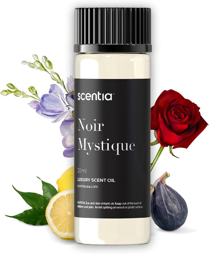 Noir Mystique – Hotel-Inspired Diffuser Oil, 20ml (0.67 fl oz) | Essential Oil Blend of Rose, Bergamot, Lemon & Musk | Luxury Aroma for Aromatherapy Diffusers & Humidifiers