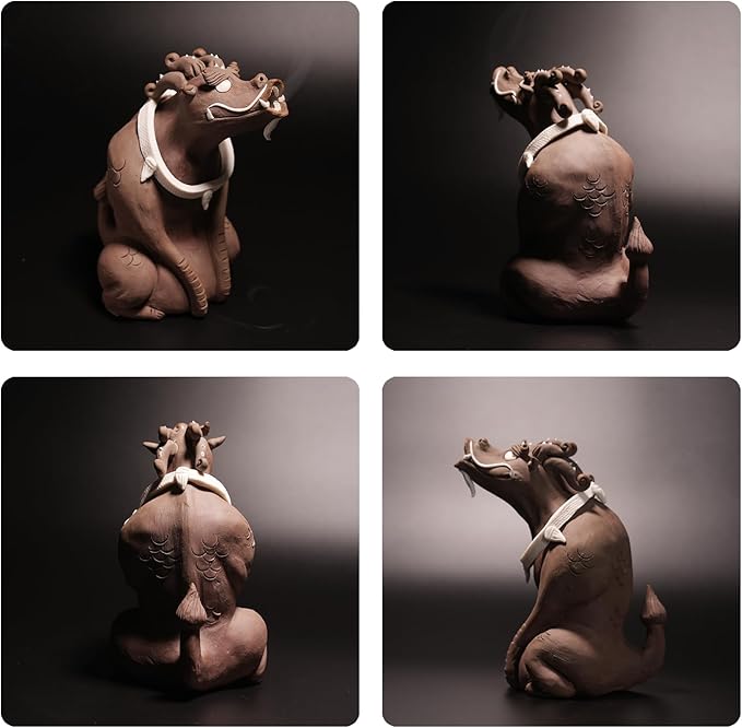 Pakoc This Handcrafted Ceramic Lotus-Patterned backflow Incense Burner is Ideal for Meditative Home Decor. The 5.9-inch Smoke Waterfall Effect is Perfect for a Tea Room or Study.