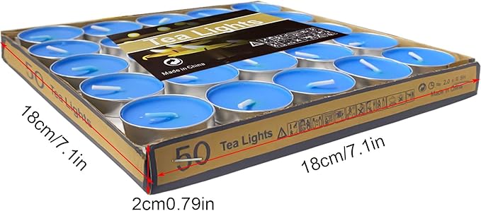 OUO Tea Lights - 50 Pack Smokeless, Dripless & Long Lasting Mini Tealight Candles for Mood, Dinners, Parties, Home Decoration, Wedding, Crafts (White)