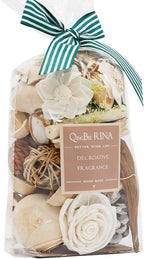 Qingbei Rina Potpourri Bags,Jasmine Scented Potpourri Bowl Filler,White Decorative Dried Flowers, Home Fragrance Sachet of Petal,Vase Bathroom Decor,10oz