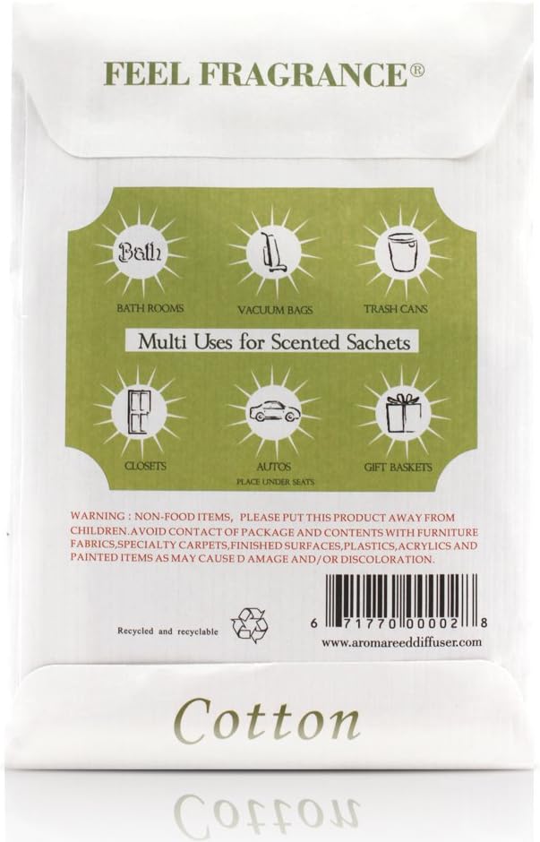 Scented Sachets for Drawer and Closet, Lot of 12 Pieces Inside. (Cotton)