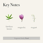 LAFCO New York Signature Reed Diffuser, Star Magnolia - 15 oz - Up to 9 Months Fragrance Life - Reusable, Hand Blown Glass Vessel - Natural Wood Reeds - Made in The USA