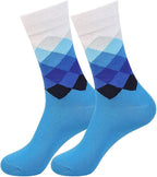DRASEX Men's Dress Socks Funky Colorful Pattern Cotton Novelty Casual Crew Socks