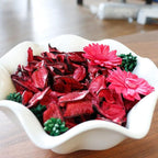 Christmas Potpourri Bags,Cinnamon Apple Scented Potpourri Bowl Filler,Red Decorative Dried Flower,Home Fragrance Sachet of Petals-Mini