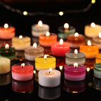 Scented Tea Lights Candles, Jasmine Veil, 16 Pack – Elegant Gray Scented Tealight Candles– 100% Palm Wax – 6 Hour Burn Time Aromatherapy Tea Light Votive Candle for Bedroom, Bath, Spa, Gift