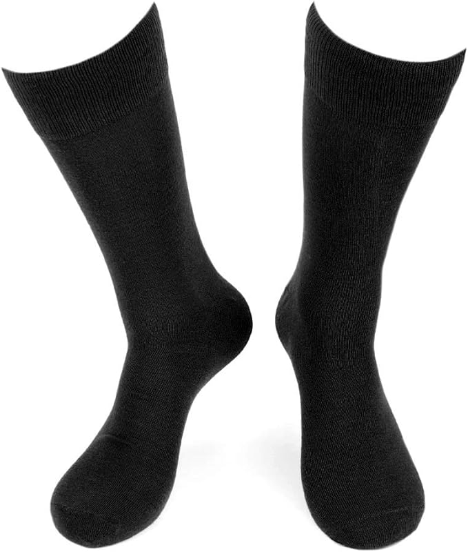 Feraricci Solid Color Casual Dress Socks for Men - Colorful & Comfortable Crew Socks