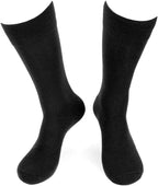 Feraricci Solid Color Casual Dress Socks for Men - Colorful & Comfortable Crew Socks