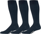 Merino Wool Dress Socks for Men – Over-the-Calf, Ribbed Wool Dress Socks for Size 8-12 – Breathable, Reinforced Heel and Toe