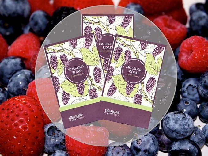 Mulberry Road Scented Sachets Pack of 6, Spring and Summer - Long-Lasting Scented Bags, Home Fragrance, Air Freshener & Deodorizer for Closet, Room, Drawer, or Cars, Made in USA