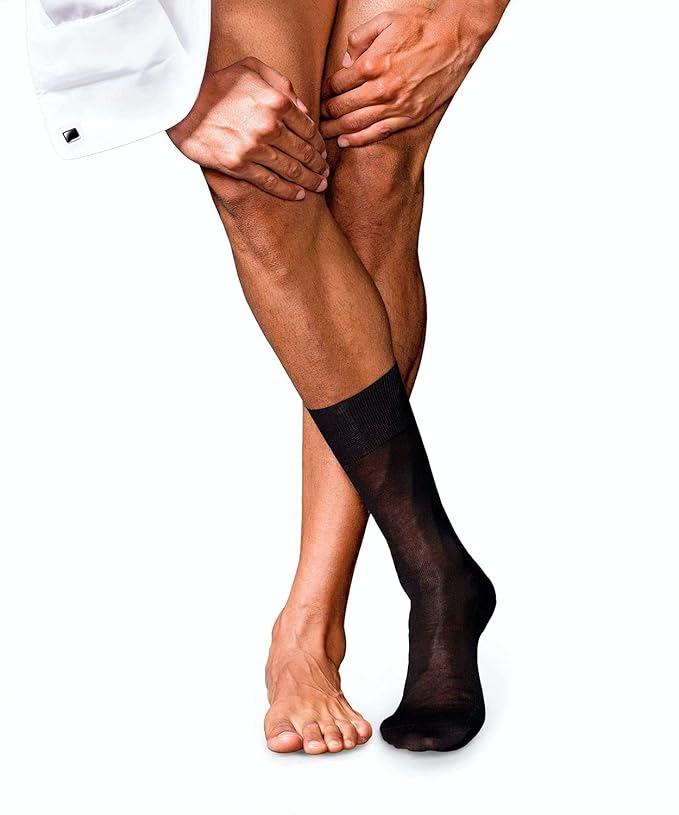 FALKE Men's No. 9 Egyptian Cotton Luxury Dress Socks, 1 Pair