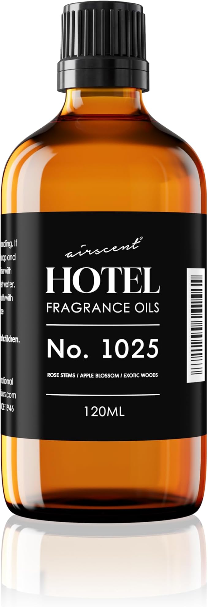 AirScent Hotel Diffuser Oil No. 1025 - Rose Stems Apple Blossom Exotic Woods - Hotel Scent Dupe - Premium Fragrance Oil for Ultrasonic and Waterless Diffusers and Crafting - 120 mL, 4 fl oz Bottle