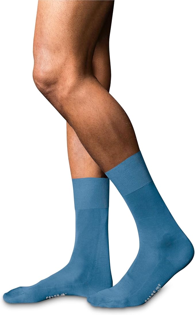 FALKE Men's No. 9 Egyptian Cotton Luxury Dress Socks, 1 Pair