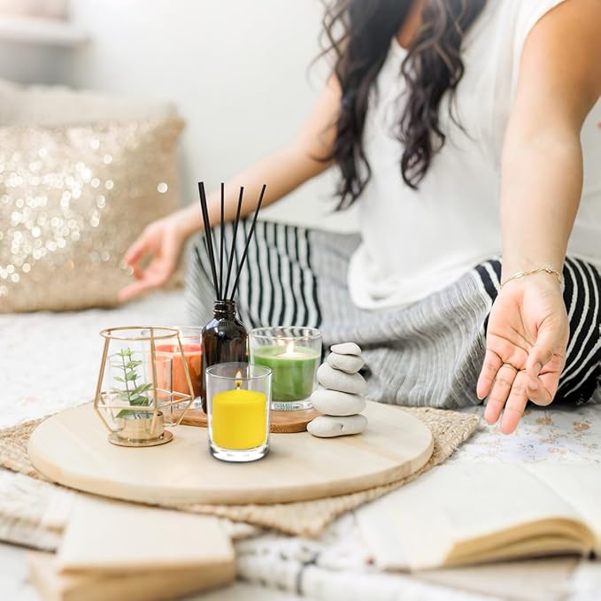 36 Packs Yellow Votive Candles, Unscented 1.5 Inch Diameter Wax Solid Colored Candles for Wedding, Party & Home Dinner Table Decoration - 10 Hour Burning