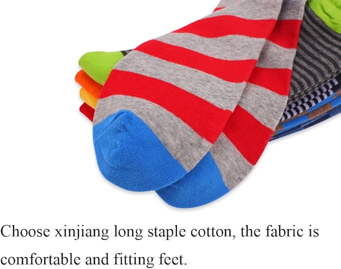 DRASEX Men's Dress Socks Funky Colorful Pattern Cotton Novelty Casual Crew Socks