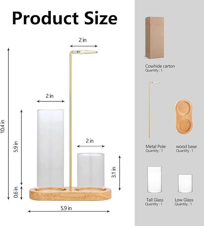 Incense Holder for Sticks with Ash Catcher-2 in 1 Glass Incense Stick & Candle Holder with Storage, Anti-Ash Flying insence-Sticks Burner for Meditation Yoga Spa Home Decor sage (Light Base)