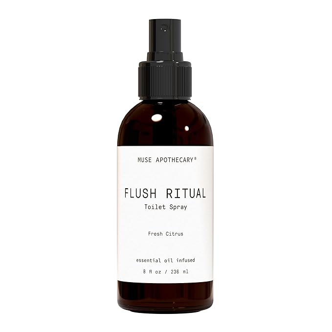 Muse Apothecary Flush Ritual - Aromatic & Refreshing Toilet Spray, Use Before You Go, 8 oz, Infused with Natural Essential Oils - Fresh Citrus
