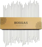 HOSSIAN Reed Diffuser Sticks- White Fiber Diffuser Sticks-Fiber Reed Diffuser Replacement Refill Sticks(50pcs,7.5" x 3.5mm)