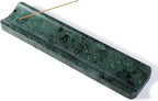 Koville Marble Incense Holder, Incense Holder for Sticks, Incense Sticks Holder Ash Catcher for Meditation Yoga SPA, Natural Stone Incense Burner, Home Table Decor (Green)
