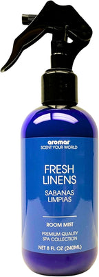 Aromar Essential Room Mist and Fabric Spray with Natural Freshener Aromatherapy for a Fresh and Rejuvenated Home 8 oz Fresh Linens