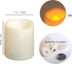 CANDLE CHOICE Battery Operated Flameless Votive Candles with Timer, Small Timing LED Candle Lights with Automatic Built-in Daily Cycle Timer, 6-Hour on 18-Hour Off, Pack of 12, Batteries Included