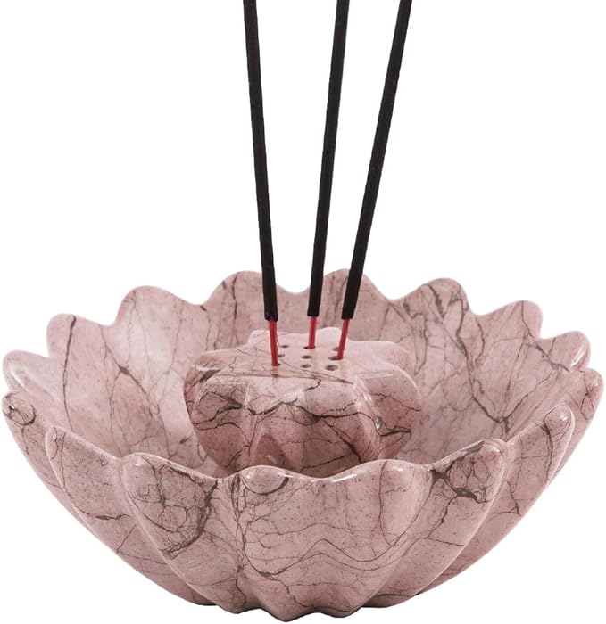 Radicaln Marble Incense Holder Marinara 5.5" Inches Handmade Incenses Holder for Sticks with 9 Incenses Holes - Ideal Incens Burner for Spiritual Decor
