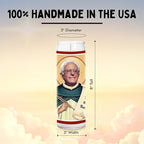 Bernie Celebrity Glass Jar Candle – Unscented Handmade Soy Wax Votive Candle – Unique Gift for Public Figure Fans – Home Decor Collectible for Living Room & Office – 8 Inch