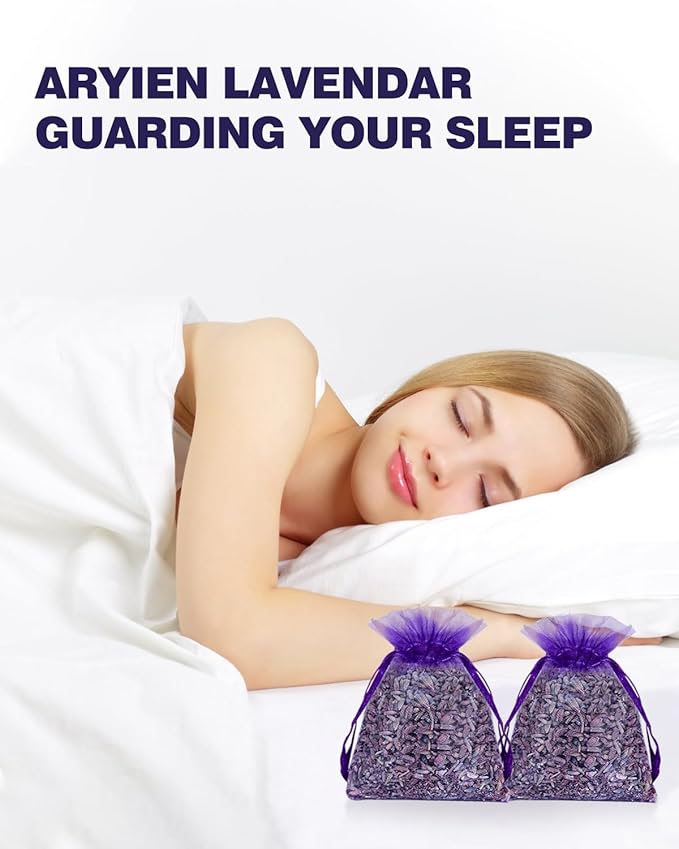 26 Pack French Lavender Sachet Bags, 100% Natural French Potpourri Dried Lavender Sachets for Drawers and Closets, Strong Smell Fragrance Fresh Scents Home