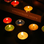 Tea Candles Wedding 10 Pack Party and Home Decoration Votive Parties Tealight Small Wishing Bulk with 1.5-2 Hours Extended Burn Time Mini for Birthday Emergency Family (Yellow)