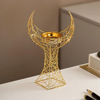 Middle Eastern Moon Shaped Metal Incense Burner Arabic Incense Holder Pot Metal Candlestick Candle Stand Stylish Desktop Aromatherapy Furnace for Aromatherapy Yoga Spa Home Decor