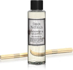 Urban Naturals Reed Diffuser Oil Refill, Sandalwood & Eucalyptus Diffuser Oils with Musk, Herbal Woods, 4 oz + Free Reed Sticks, Made in The USA