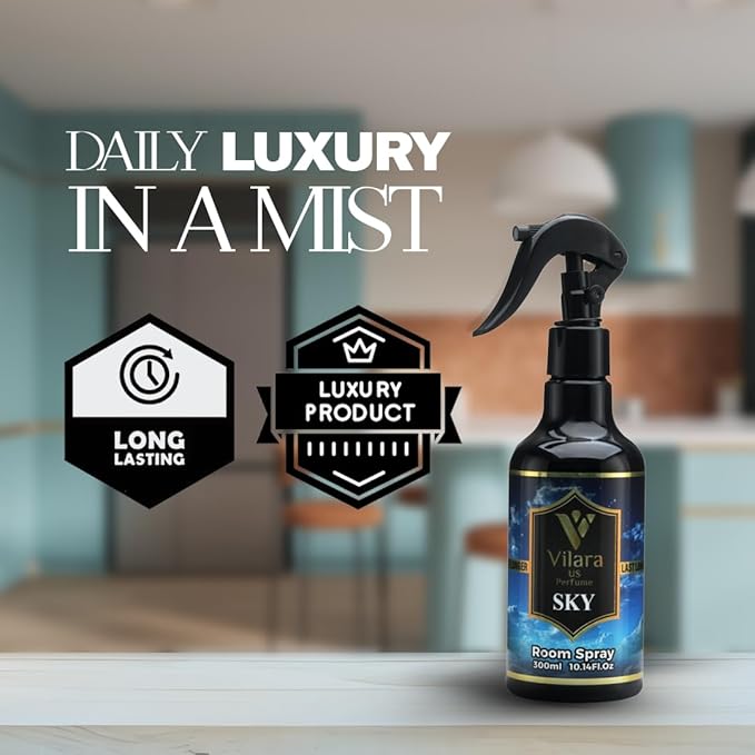 Room Spray Freshener - Long-Lasting Luxury Scents - Room and Linen Spray for Bedding, Sheets, Fabric, Furniture for Aromatherapy - 10.14 fl oz (Sky)
