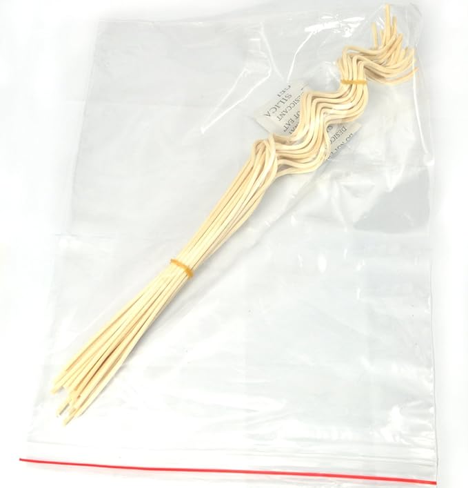 Wavy Spiry Natural Rattan Reed Fragrance Diffuser Replacement Refill Sticks 20 Pieces(12.5" Wavy, Natural Color)