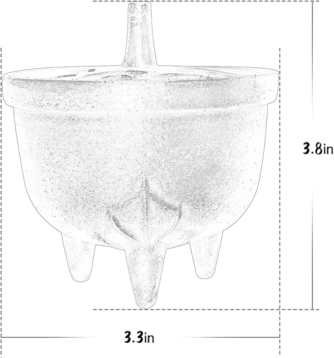 Cast Iron Incense Burner - 4 in 1 Incense Holder Burner Set, Three-Legged Incense Ash Catcher with Lid for Rituals, Decoration, Etc（Large）