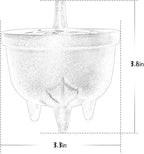 Cast Iron Incense Burner - 4 in 1 Incense Holder Burner Set, Three-Legged Incense Ash Catcher with Lid for Rituals, Decoration, Etc（Large）