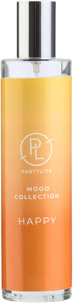 PartyLite Happy Scented Room Spray, 100mL, with Notes of Madagascar Mandarin and Orange Peel, Part of The Mood Collection, Citrus & Floral, Perfect for Gifting