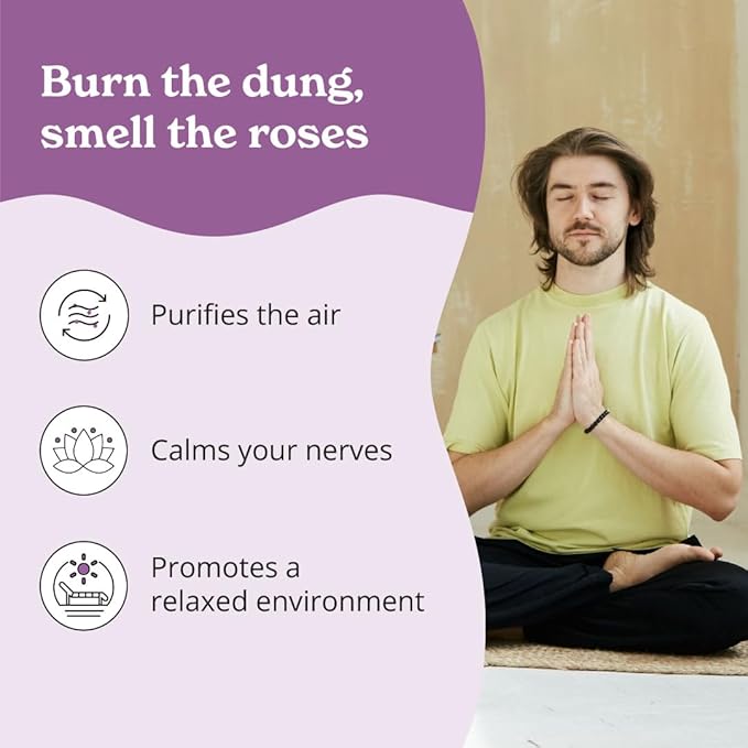 Incense Sticks, Natural Rose Fragrance (30 Qty)| for Relaxation & Air Cleanising| 100% Natural, Chemical Free, No Charcoal