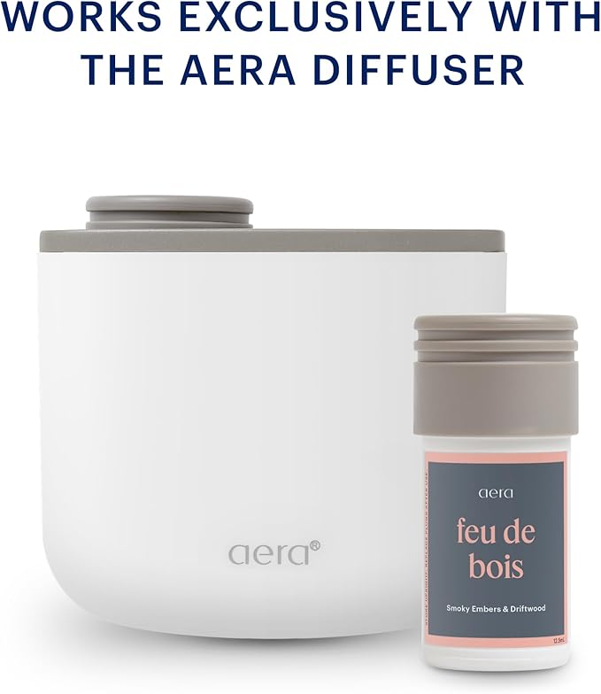 Aera Mini Feu de Bois - Essential Oil for Home - Wood Burning Fragrance - Notes of Smokey Embers and Driftwood - Scent Refill - Capsule Size Works with Mini Diffuser