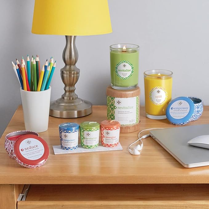 Root Candles Seeking Balance Wood Wick Spa Candle Aromatherapy Candles, 4-Ounce Travel Tin, Empower: Lavandin & Patchouli
