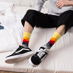 DRASEX Men's Dress Socks Funky Colorful Pattern Cotton Novelty Casual Crew Socks