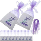 Sachet Bag，30 Pcs Empty Sachets Bag Lavender Flower Printing Fragrance (Light Purple)