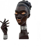Head scents: Elegant Head Incense Black Woman Burner, Modern Design, Stylish Head scents Incense Holder Black Women, Sophisticated Home Decor, Desk Accessory (Orange Eye)