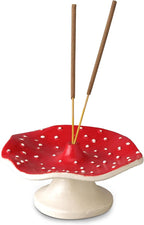 Folkulture Mushroom Incense Holder for Sticks and Table Decor, Aluminium Ash Catcher for Gifting