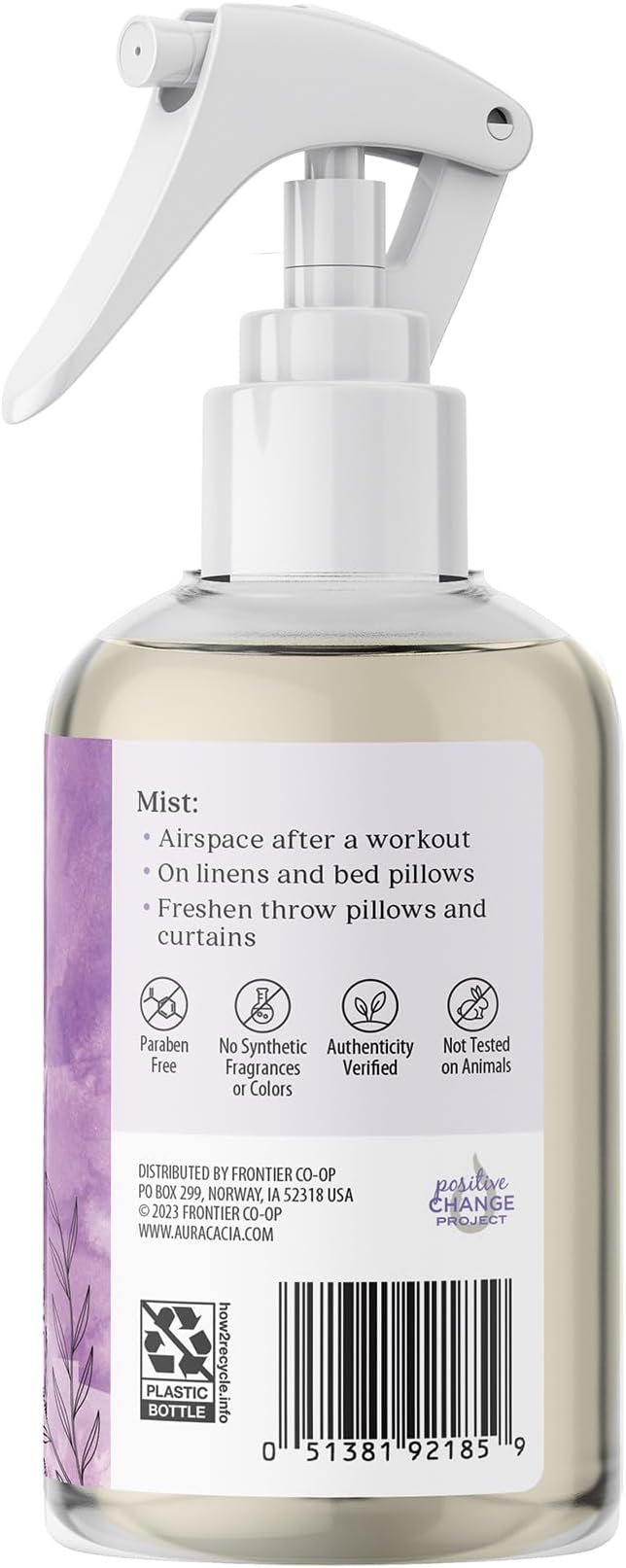 Aura Cacia Fresh Floral Room Spray 8 Fl. oz. - Light Aroma, No Synthetic Fragrances (Pack of 2)