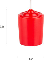 Mega Candles 12 pcs Unscented Red Votive Candles, Hand Poured Wax Candle 15 Hours 1.5 Inch x 2.25 Inch, Home Décor, Wedding Receptions, Centerpieces, Occasions, Events, Festivities, Meditations