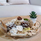 Qingbei Rina Potpourri Dried Flowers,Peach Scented Decorative Potpourri Bowl Filler,Vase Filler,Home Fragrance Smell,Bathroom Decor,14 oz(White)